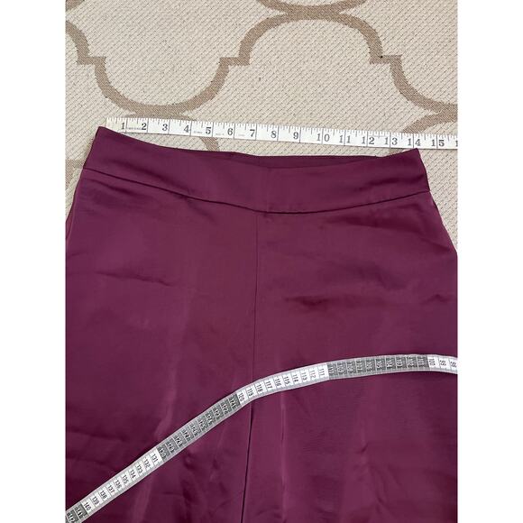 Old navy high rise full length wide leg cherry bark satin pants, size 6 - Picture 5 of 16